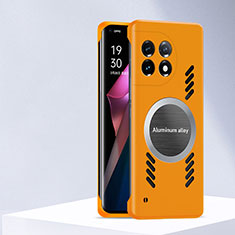 Coque Plastique Rigide Sans Cadre Etui Housse Mat avec Mag-Safe Magnetic Magnetique S01 pour OnePlus 11 5G Orange