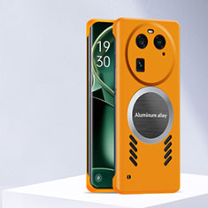 Coque Plastique Rigide Sans Cadre Etui Housse Mat avec Mag-Safe Magnetic Magnetique S01 pour Oppo Find X6 5G Orange