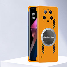 Coque Plastique Rigide Sans Cadre Etui Housse Mat avec Mag-Safe Magnetic Magnetique S01 pour Xiaomi Mi 13 Ultra 5G Orange