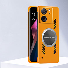 Coque Plastique Rigide Sans Cadre Etui Housse Mat avec Mag-Safe Magnetic Magnetique S01 pour Xiaomi Mi 13T 5G Orange