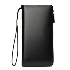 Coque Pochette Cuir Universel H03 pour Oppo A15 Noir