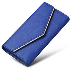 Coque Pochette Cuir Universel K03 pour Samsung Galaxy Trend 2 Lite SM-G318h Bleu