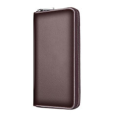 Coque Pochette Cuir Universel K18 pour Xiaomi Redmi Note 12 Pro 5G Marron