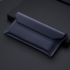Coque Pochette Cuir Universel pour Samsung Galaxy Z Fold2 5G Bleu
