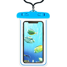 Coque Pochette Etanche Waterproof Universel W08 pour Xiaomi Poco X3 NFC Bleu Ciel