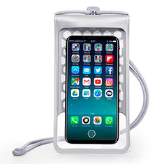 Coque Pochette Etanche Waterproof Universel W15 pour Apple iPhone 14 Plus Argent