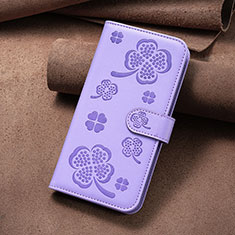 Coque Portefeuille Fleurs Livre Cuir Etui Clapet BF1 pour Xiaomi Poco F5 Pro 5G Violet