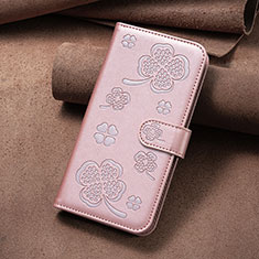 Coque Portefeuille Fleurs Livre Cuir Etui Clapet BF2 pour Xiaomi Mi 13 Ultra 5G Or Rose