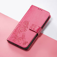 Coque Portefeuille Fleurs Livre Cuir Etui Clapet S03D pour Nokia XR21 Rose Rouge