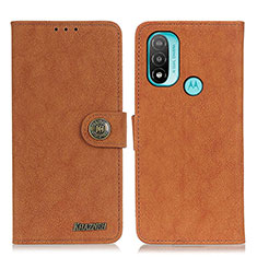 Coque Portefeuille Livre Cuir Etui Clapet A01D pour Motorola Moto E20 Marron