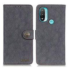 Coque Portefeuille Livre Cuir Etui Clapet A01D pour Motorola Moto E20 Noir