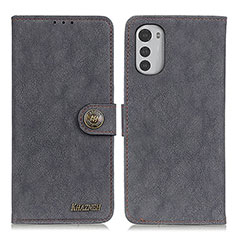 Coque Portefeuille Livre Cuir Etui Clapet A01D pour Motorola Moto E32 Noir