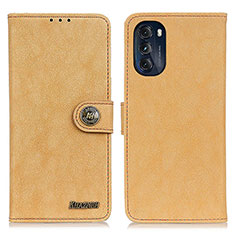 Coque Portefeuille Livre Cuir Etui Clapet A01D pour Motorola Moto G 5G (2022) Or