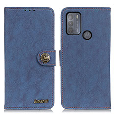 Coque Portefeuille Livre Cuir Etui Clapet A01D pour Motorola Moto G50 Bleu