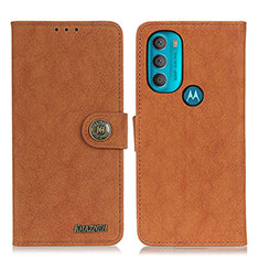 Coque Portefeuille Livre Cuir Etui Clapet A01D pour Motorola Moto G71 5G Marron