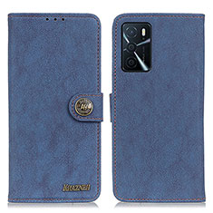 Coque Portefeuille Livre Cuir Etui Clapet A01D pour Oppo A16 Bleu