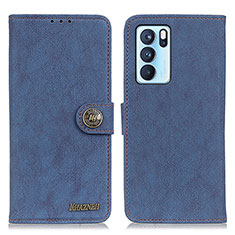 Coque Portefeuille Livre Cuir Etui Clapet A01D pour Oppo Reno6 Pro 5G India Bleu
