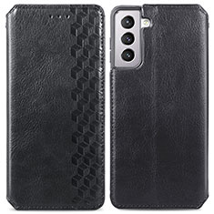 Coque Portefeuille Livre Cuir Etui Clapet A01D pour Samsung Galaxy S21 5G Noir
