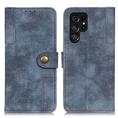 Coque Portefeuille Livre Cuir Etui Clapet A01D pour Samsung Galaxy S21 Ultra 5G Bleu