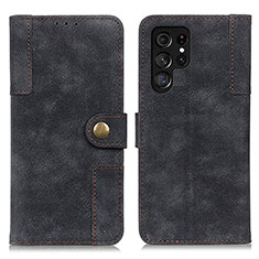 Coque Portefeuille Livre Cuir Etui Clapet A01D pour Samsung Galaxy S21 Ultra 5G Noir