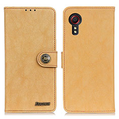 Coque Portefeuille Livre Cuir Etui Clapet A01D pour Samsung Galaxy XCover 5 SM-G525F Or