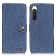Coque Portefeuille Livre Cuir Etui Clapet A01D pour Sony Xperia 10 V Bleu