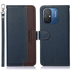 Coque Portefeuille Livre Cuir Etui Clapet A01D pour Xiaomi Poco C55 Bleu
