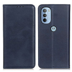 Coque Portefeuille Livre Cuir Etui Clapet A02D pour Motorola Moto G31 Bleu