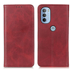 Coque Portefeuille Livre Cuir Etui Clapet A02D pour Motorola Moto G31 Rouge