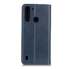 Coque Portefeuille Livre Cuir Etui Clapet A02D pour Motorola Moto One Fusion Bleu