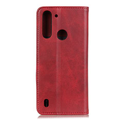Coque Portefeuille Livre Cuir Etui Clapet A02D pour Motorola Moto One Fusion Rouge
