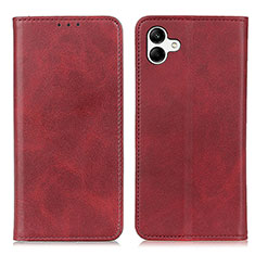Coque Portefeuille Livre Cuir Etui Clapet A02D pour Samsung Galaxy M04 Rouge