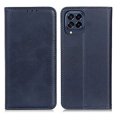 Coque Portefeuille Livre Cuir Etui Clapet A02D pour Samsung Galaxy M53 5G Bleu