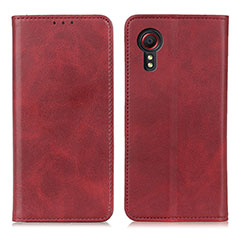 Coque Portefeuille Livre Cuir Etui Clapet A02D pour Samsung Galaxy XCover 5 SM-G525F Rouge