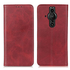 Coque Portefeuille Livre Cuir Etui Clapet A02D pour Sony Xperia PRO-I Rouge