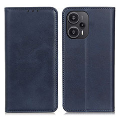 Coque Portefeuille Livre Cuir Etui Clapet A02D pour Xiaomi Poco F5 5G Bleu