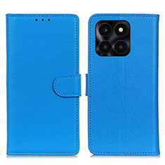 Coque Portefeuille Livre Cuir Etui Clapet A03D pour Huawei Honor X6a Bleu Ciel