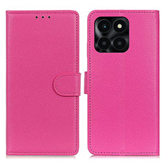 Coque Portefeuille Livre Cuir Etui Clapet A03D pour Huawei Honor X6a Rose Rouge
