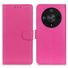 Coque Portefeuille Livre Cuir Etui Clapet A03D pour Huawei Honor X9b 5G Rose Rouge