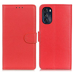 Coque Portefeuille Livre Cuir Etui Clapet A03D pour Motorola Moto G 5G (2022) Rouge