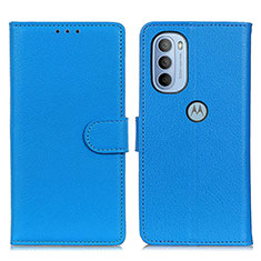 Coque Portefeuille Livre Cuir Etui Clapet A03D pour Motorola Moto G31 Bleu Ciel