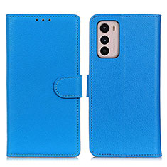Coque Portefeuille Livre Cuir Etui Clapet A03D pour Motorola Moto G42 Bleu Ciel