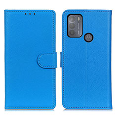 Coque Portefeuille Livre Cuir Etui Clapet A03D pour Motorola Moto G50 Bleu Ciel