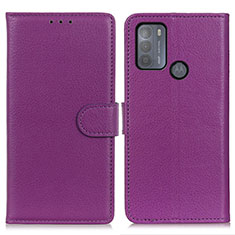 Coque Portefeuille Livre Cuir Etui Clapet A03D pour Motorola Moto G50 Violet