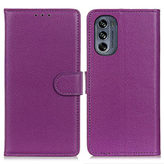 Coque Portefeuille Livre Cuir Etui Clapet A03D pour Motorola Moto G62 5G Violet