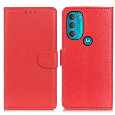 Coque Portefeuille Livre Cuir Etui Clapet A03D pour Motorola Moto G71 5G Rouge