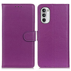 Coque Portefeuille Livre Cuir Etui Clapet A03D pour Motorola Moto G71s 5G Violet
