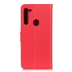Coque Portefeuille Livre Cuir Etui Clapet A03D pour Motorola Moto One Fusion Plus Rouge