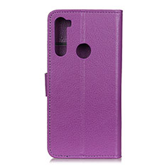 Coque Portefeuille Livre Cuir Etui Clapet A03D pour Motorola Moto One Fusion Plus Violet