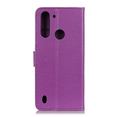 Coque Portefeuille Livre Cuir Etui Clapet A03D pour Motorola Moto One Fusion Violet